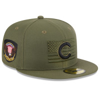 Adult Men's Chicago Cubs New Era 2023 Armed Forces Day On-Field 59FIFTY Fitted Hat - Green