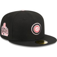 Adult Men's Chicago Cubs New Era Pastel Undervisor 59FIFTY Fitted Hat - Black