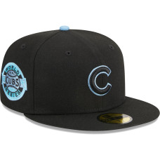 Adult Men's Chicago Cubs New Era Pastel Undervisor 59FIFTY Fitted Hat - Black