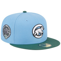 Adult Men's Chicago Cubs New Era Wrigley Field 59FIFTY Fitted Hat - Sky Blue/Cilantro