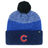 Adult Men's Chicago Cubs '47 Darkfreeze Cuffed Knit Hat with Pom - Royal Adult Men's Chicago Cubs '47 Darkfreeze Cuffed Knit Hat with Pom - Royal