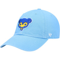 Adult Men's Chicago Cubs '47 Logo Cooperstown Collection Clean Up Adjustable Hat - Light Blue Adult Men's Chicago Cubs '47 Logo Cooperstown Collection Clean Up Adjustable Hat - Light Blue