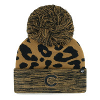 Women's Chicago Cubs '47 Leopard Rosette Cuffed Knit Hat with Pom Women's Chicago Cubs '47 Leopard Rosette Cuffed Knit Hat with Pom