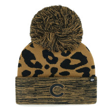 Women's Chicago Cubs '47 Leopard Rosette Cuffed Knit Hat with Pom