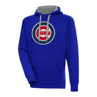 Adult Men's Chicago Cubs Antigua Victory Chenille Pullover baseball Hoodie - Royal