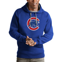 Adult Men's Chicago Cubs Antigua Victory Pullover Team Logo baseball Hoodie - Royal Adult Men's Chicago Cubs Antigua Victory Pullover Team Logo baseball Hoodie - Royal
