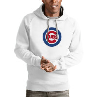 Adult Men's Chicago Cubs Antigua Victory Pullover Team Logo baseball Hoodie - White