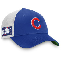 Adult Men's Chicago Cubs 2016 World Series Patch Team Trucker Snapback Hat - Royal/White