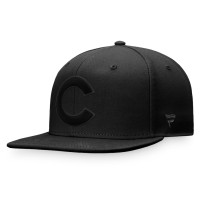 Adult Men's Chicago Cubs Black on Black Snapback Hat