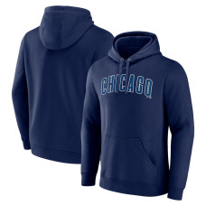 Adult Men's Chicago Cubs Official Wordmark Pullover baseball Hoodie - Navy