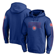 Adult Men's Chicago Cubs Team Front Line Fitted Pullover baseball Hoodie - Royal