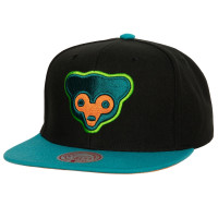 Adult Men's Chicago Cubs Mitchell & Ness Citrus Cooler Snapback Hat - Black/Teal
