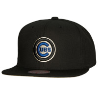 Adult Men's Chicago Cubs Mitchell & Ness Cooperstown Collection True Classics Snapback Hat - Black