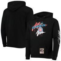 Adult Men's Chicago Cubs Mitchell & Ness Hyper Hoops Pullover baseball Hoodie - Black