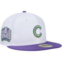 Adult Men's Chicago Cubs New Era Side Patch 59FIFTY Fitted Hat - White