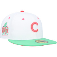 Adult Men's Chicago Cubs New Era Watermelon Lolli 59FIFTY Fitted Hat - White/Green Adult Men's Chicago Cubs New Era Watermelon Lolli 59FIFTY Fitted Hat - White/Green