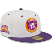 Adult Men's Chicago Cubs New Era 100 Years at Wrigley Field Grape Lolli 59FIFTY Fitted Hat - White/Purple