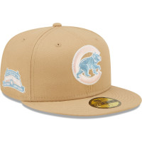 Adult Men's Chicago Cubs New Era 100 Years at Wrigley Field Sky Blue Undervisor 59FIFTY Fitted Hat - Tan Adult Men's Chicago Cubs New Era 100 Years at Wrigley Field Sky Blue Undervisor 59FIFTY Fitted Hat - Tan
