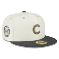 Adult Men's Chicago Cubs New Era 1947 All-Star Game Chrome 59FIFTY Fitted Hat - White/Charcoal