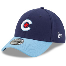 Adult Men's Chicago Cubs New Era 2021 City Connect 39THIRTY Flex Hat - Navy/Light Blue