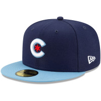 Adult Men's Chicago Cubs New Era 2021 City Connect 59FIFTY Fitted Hat - Navy/Light Blue