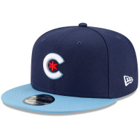 Adult Men's Chicago Cubs New Era 2021 City Connect 9FIFTY Snapback Adjustable Hat - Navy/Light Blue