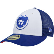Adult Men's Chicago Cubs New Era 2023 On-Field Batting Practice Low Profile 59FIFTY Fitted Hat - White/Royal