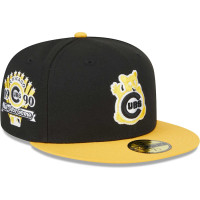 Adult Men's Chicago Cubs New Era 59FIFTY Fitted Hat - Black/Gold Adult Men's Chicago Cubs New Era 59FIFTY Fitted Hat - Black/Gold