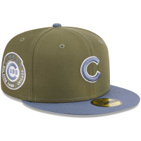 Adult Men's Chicago Cubs New Era 59FIFTY Fitted Hat - Olive/Blue