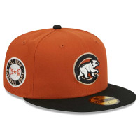 Adult Men's Chicago Cubs New Era 59FIFTY Fitted Hat - Orange/Black