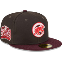 Adult Men's Chicago Cubs New Era Chocolate Strawberry 59FIFTY Fitted Hat - Brown/Maroon