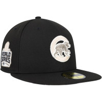 Adult Men's Chicago Cubs New Era Chrome Camo Undervisor 59FIFTY Fitted Hat - Black