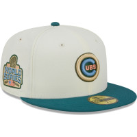 Adult Men's Chicago Cubs New Era Chrome Evergreen 59FIFTY Fitted Hat - Cream Adult Men's Chicago Cubs New Era Chrome Evergreen 59FIFTY Fitted Hat - Cream