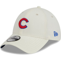 Adult Men's Chicago Cubs New Era Chrome Team Classic 39THIRTY Flex Hat - Cream