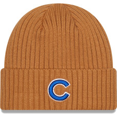 Adult Men's Chicago Cubs New Era Classic Cuffed Knit Hat - Brown