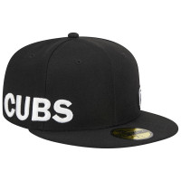 Adult Men's Chicago Cubs New Era Jersey 59FIFTY Fitted Hat - Black