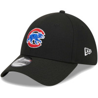 Adult Men's Chicago Cubs New Era Logo 39THIRTY Flex Hat - Black