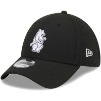 Adult Men's Chicago Cubs New Era Logo 39THIRTY Flex Hat - Black