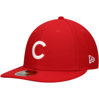 Adult Men's Chicago Cubs New Era Low Profile 59FIFTY Fitted Hat - Scarlet