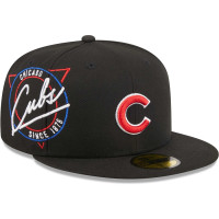Adult Men's Chicago Cubs New Era Neon 59FIFTY Fitted Hat - Black