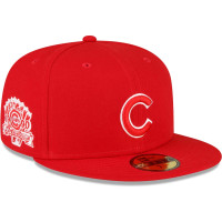 Adult Men's Chicago Cubs New Era Sidepatch 59FIFTY Fitted Hat - Red