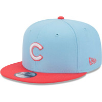Adult Men's Chicago Cubs New Era Spring Basic Two-Tone 9FIFTY Snapback Hat - Light Blue/Red