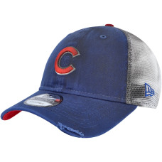 Adult Men's Chicago Cubs New Era Team Rustic 9TWENTY Trucker Adjustable Hat - Royal