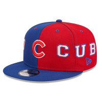 Adult Men's Chicago Cubs New Era Team Split 9FIFTY Snapback Hat - Royal/Red