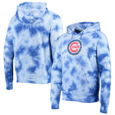 Adult Men's Chicago Cubs New Era Tie-Dye Pullover baseball Hoodie - Royal