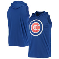 Adult Men's Chicago Cubs Stitches Sleeveless Pullover baseball Hoodie - Royal