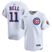 Men's Chicago Cubs #11 George Bell White Home Limited Retired Player Jersey Men's Chicago Cubs #11 George Bell White Home Limited Retired Player Jersey
