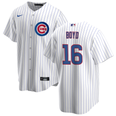 Men's Chicago Cubs #16 Matthew Boyd White Home Replica Player Jersey