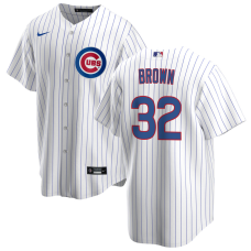 Men's Chicago Cubs #32 Ben Brown White Home Replica Player Jersey