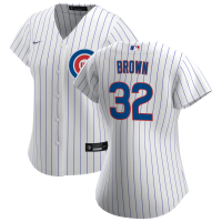 Women's Chicago Cubs #32 Ben Brown White Home Replica Player Jersey